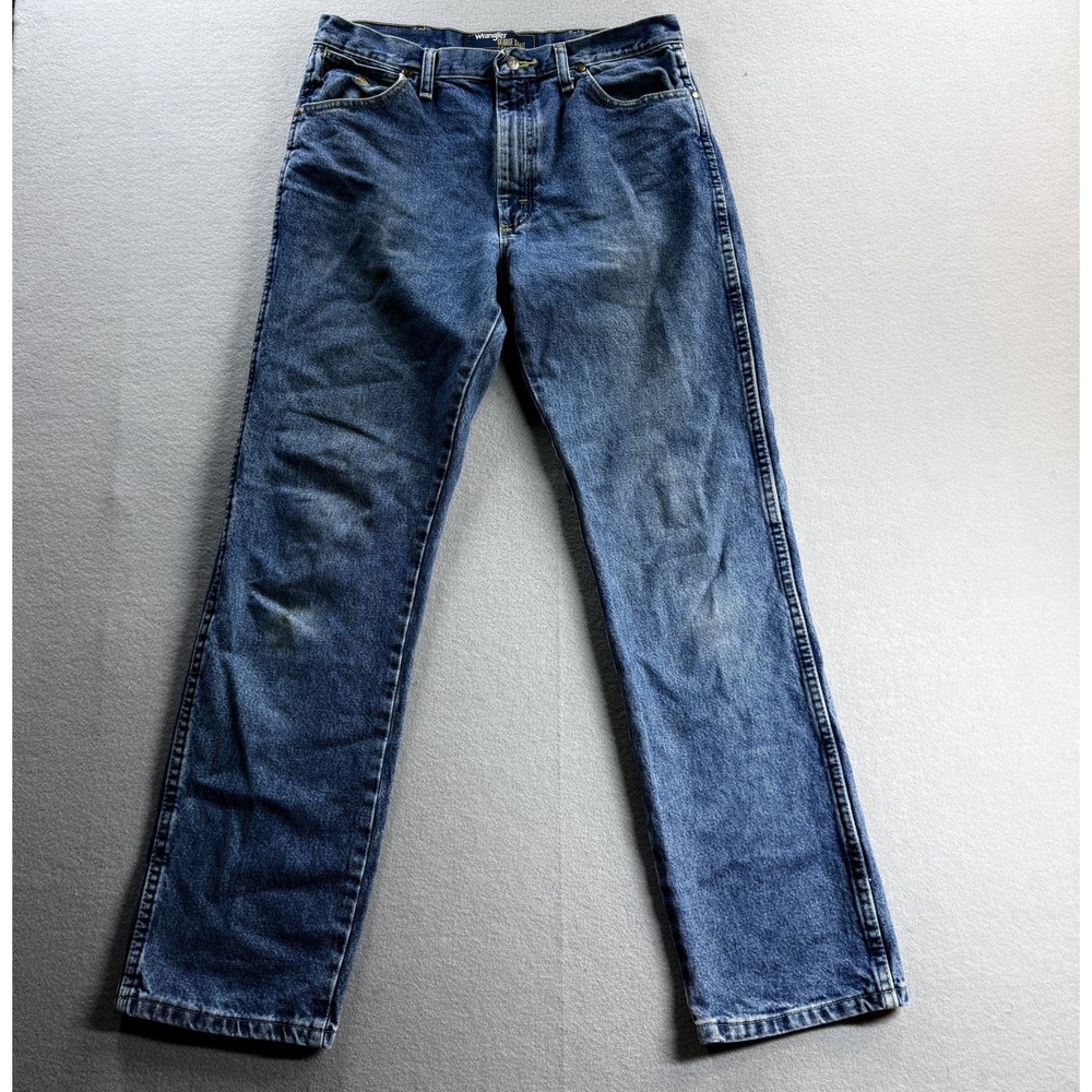 Wrangler Jeans Mens 32x32 Blue Straight Leg Denim George Strait Collection